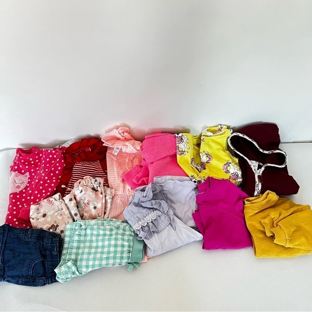 Bundle Lot of 12 Piece Size 6-12 Months Girls Clothing Tops Bottoms Pajama